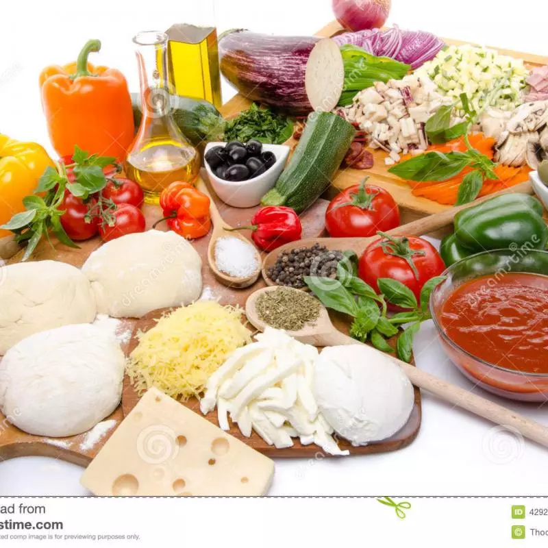INGREDIENTES PARA HACER UNA PIZZA A TU PINTA