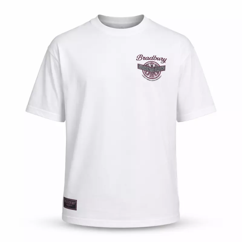 Camiseta Over Brad blanca con diceño