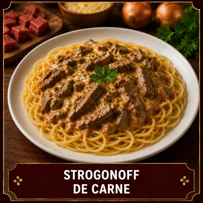 🍝 Strogonoff de Carne