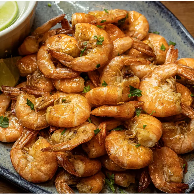 Camarão ao azeite e alho