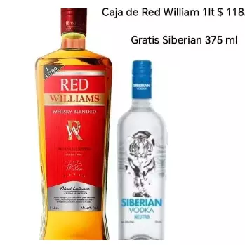 CAJA RED WILLIAM 1L + SIBERIAN 375ML