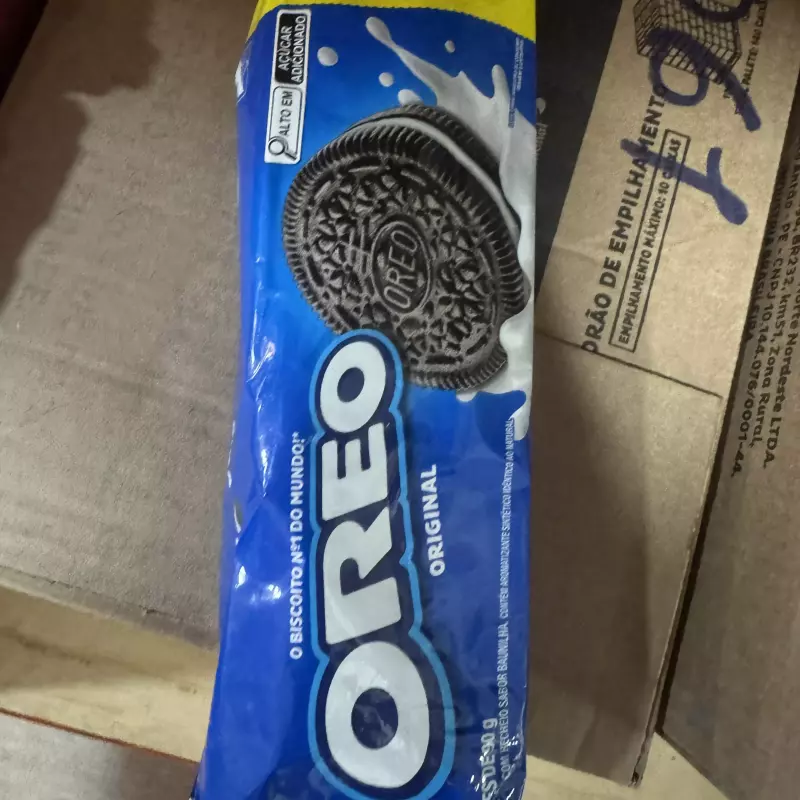 Biscoito oreo 3 pacotes 90g.