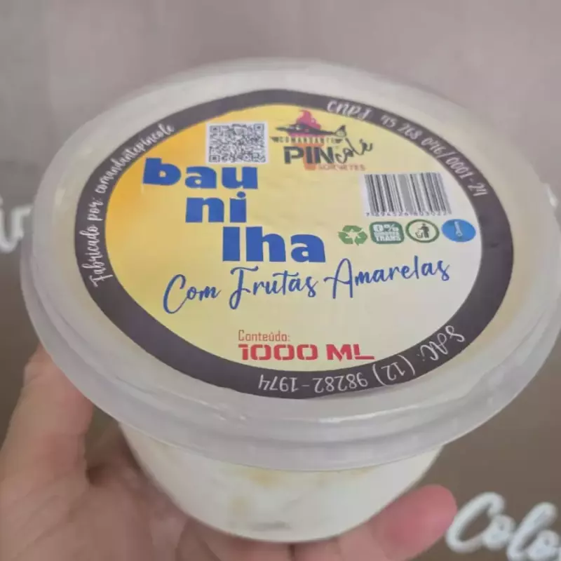 BAUNILHA COM FRUTAS  AMARELAS  DE 1L