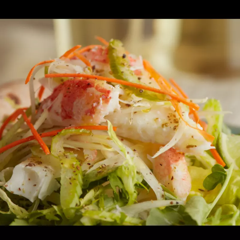 Ceviche de centolla y cochayuyo