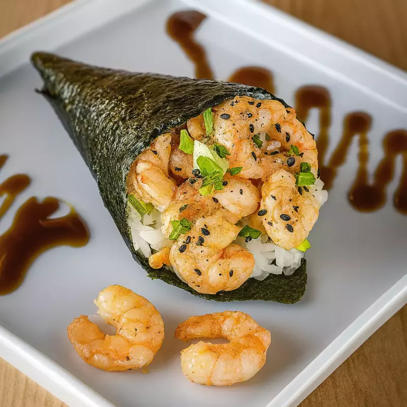 Temaki de camarão