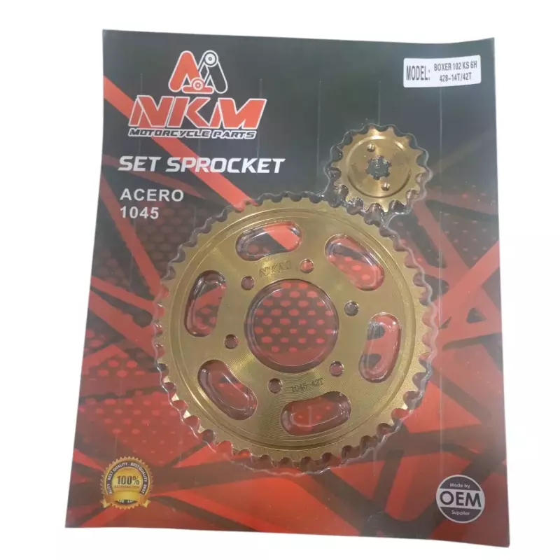 SET SPROCKET BOXER102KS 6H ORO NKM