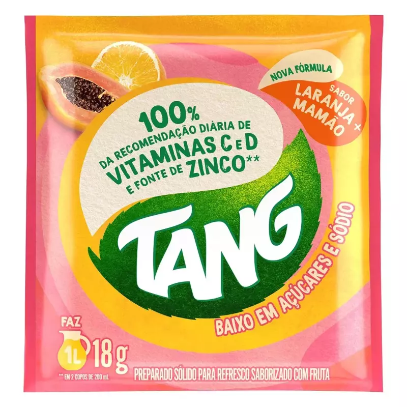 Suco em Pó Tang Laranja e Mamão 25g