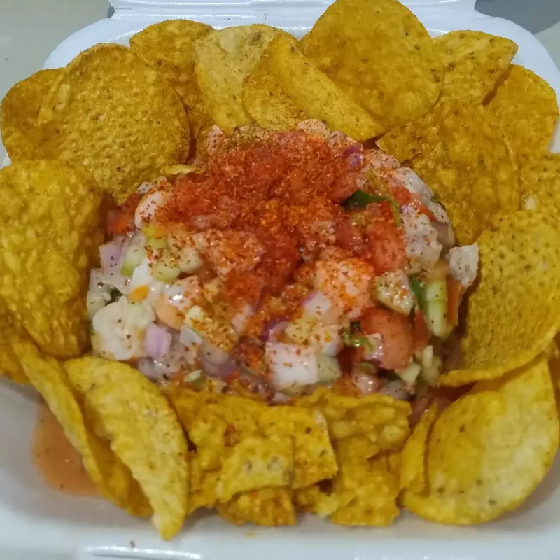 Tosticeviche camaron cocido