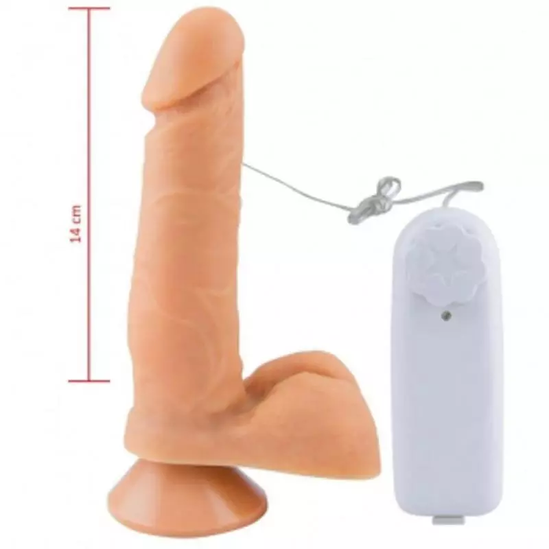 PENIS VENTOSA C/ESCROTO E VIBRO 16,0 X 3,5CM