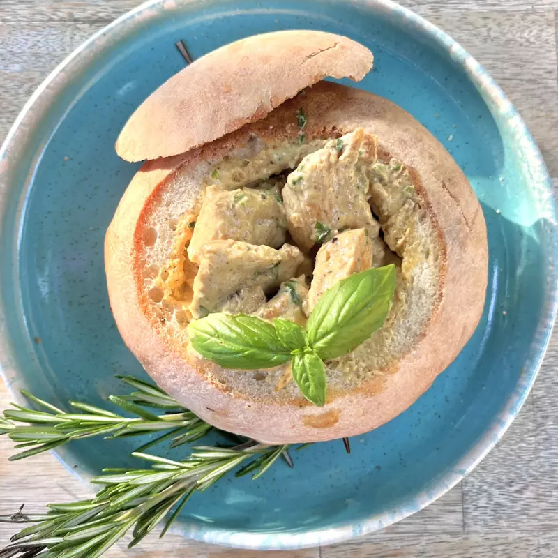Panne cook de pollo al curry
