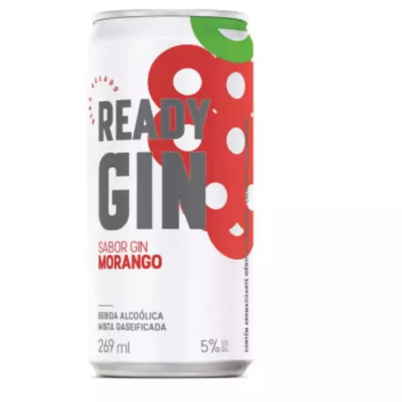 Ready Gin Morango Lata 269ml