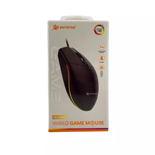 MOUSE GAMER C/FIO RGB PEI-ME05 (PE)