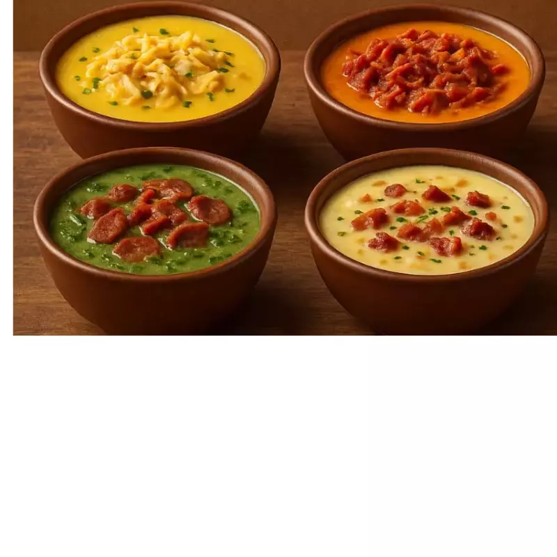 Caldo de feijão, calabresa e Bacon