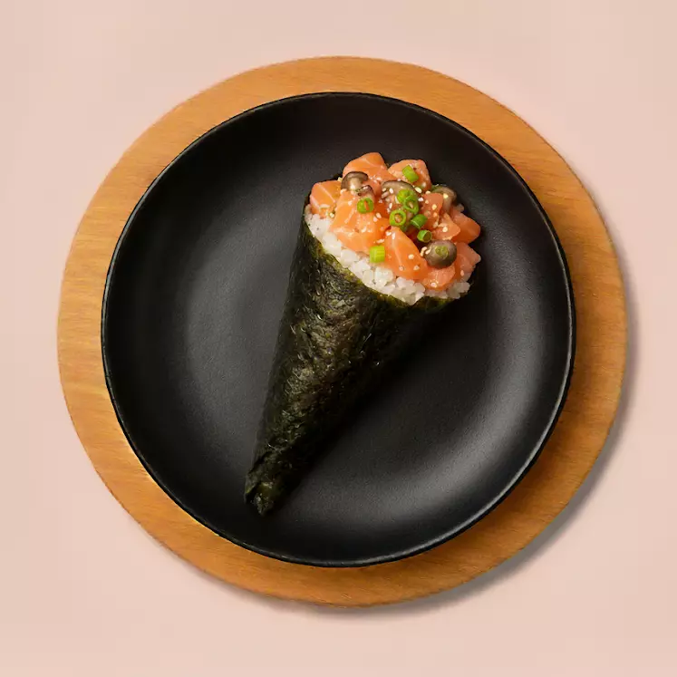 Temaki Salmão e Shimeji