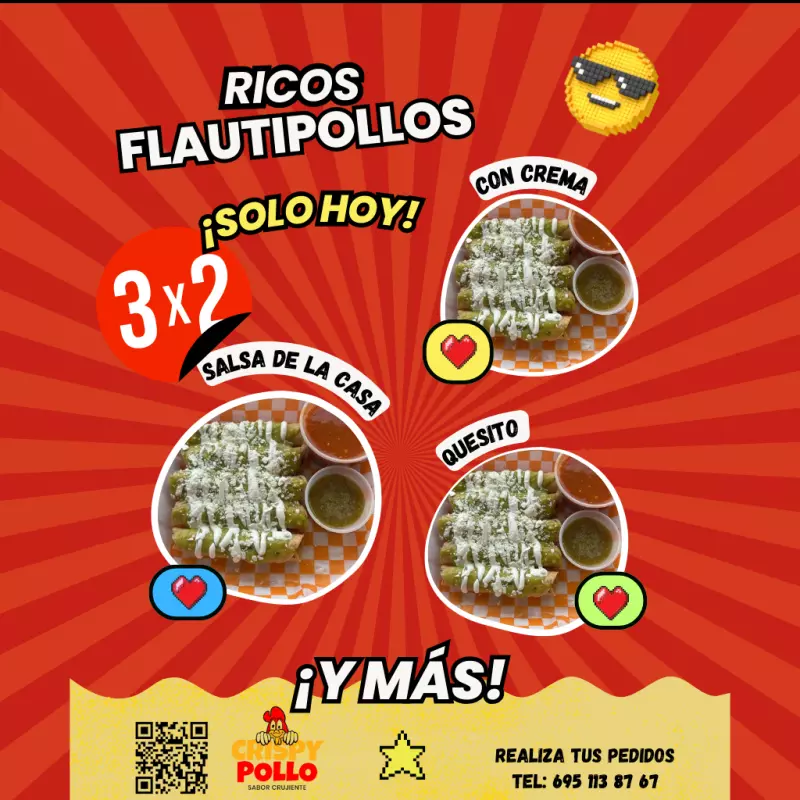 MARTES 3X2 DE FLAUTIPOLLOS