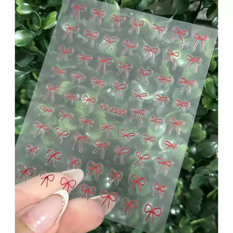 Cartela Adesivo Laço 60 Und.Vermelho