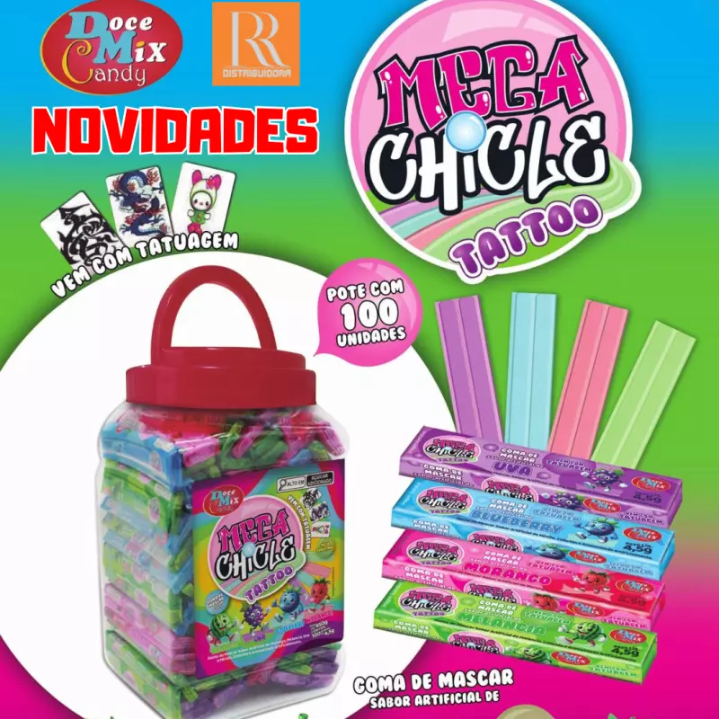 MEGA CHICLE TATOO - 100UN