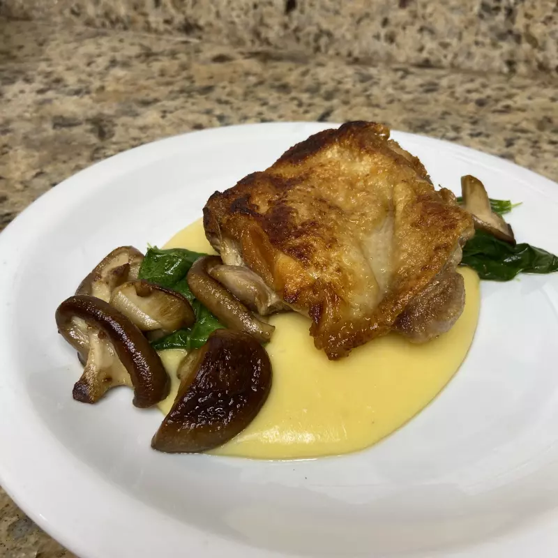 FRANGO COM POLENTA