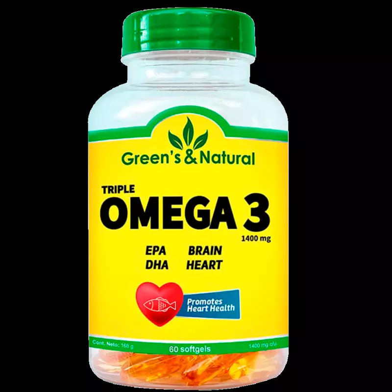 OMEGA 3 1400 MG GREN NATURAL 60 CAPS