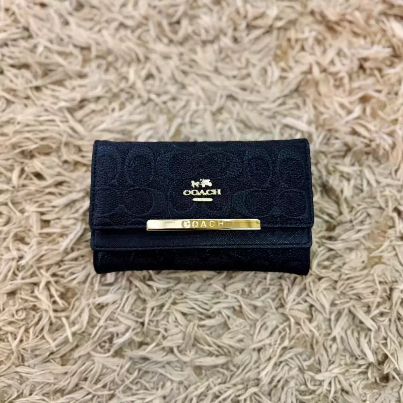 BILLETERA COACH BLACK MONOGRAM