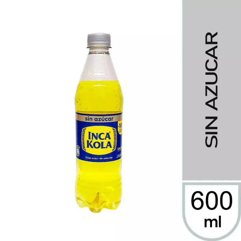 Inca Kola sin azúzar 600 ml.