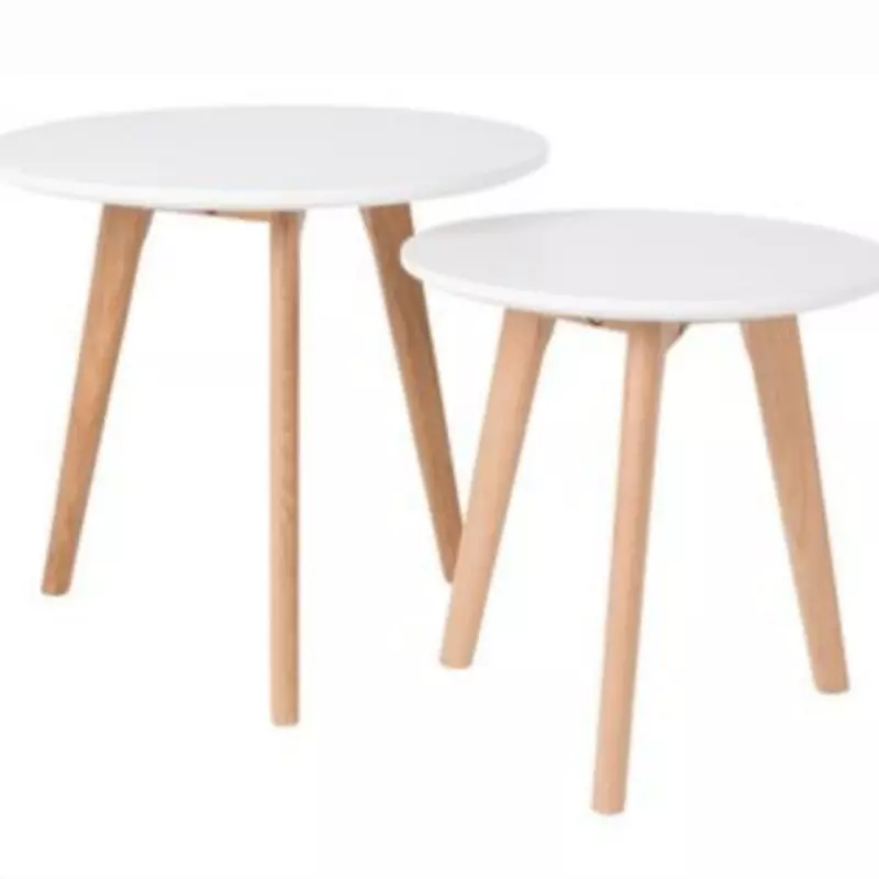 Mesa ratona doble redonda laqueada