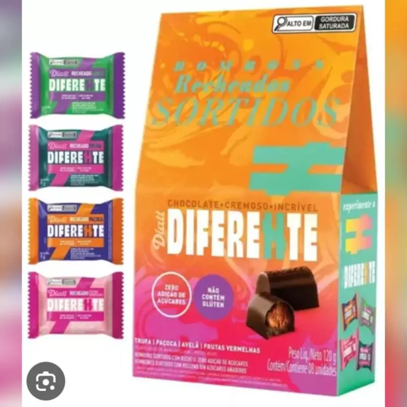 bombons recheados sortidos 8 unid