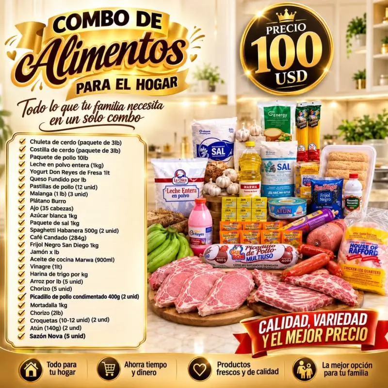 Combo de Alimentos para el hogar
