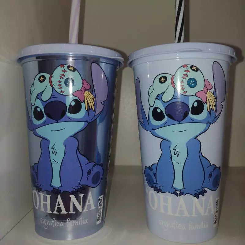 copo decorado com tampa