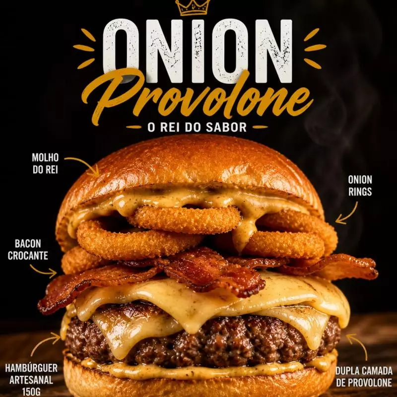 Provolone Onion Burguer