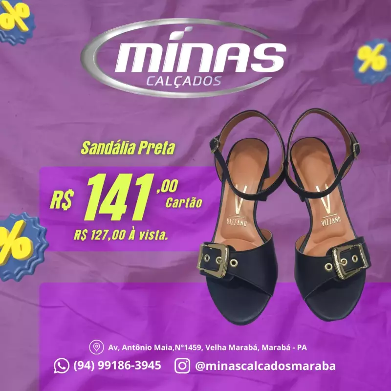 Sandália Preta RF:62971