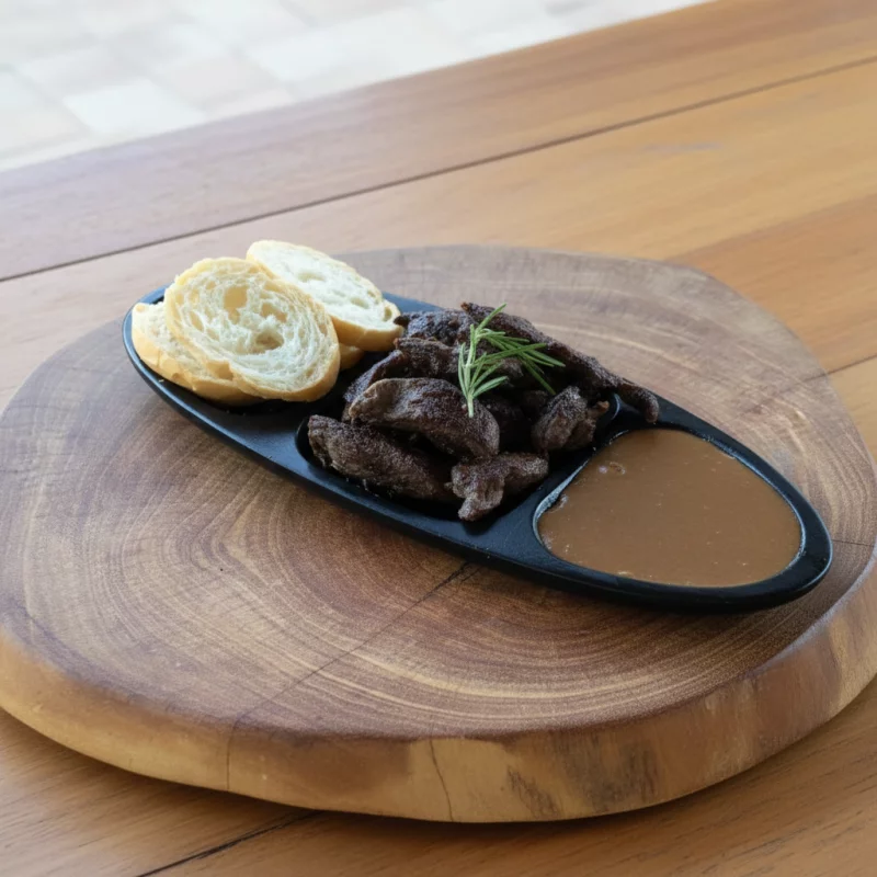 TIRAS DE MIGNON AO MOLHO GORGONZOLA