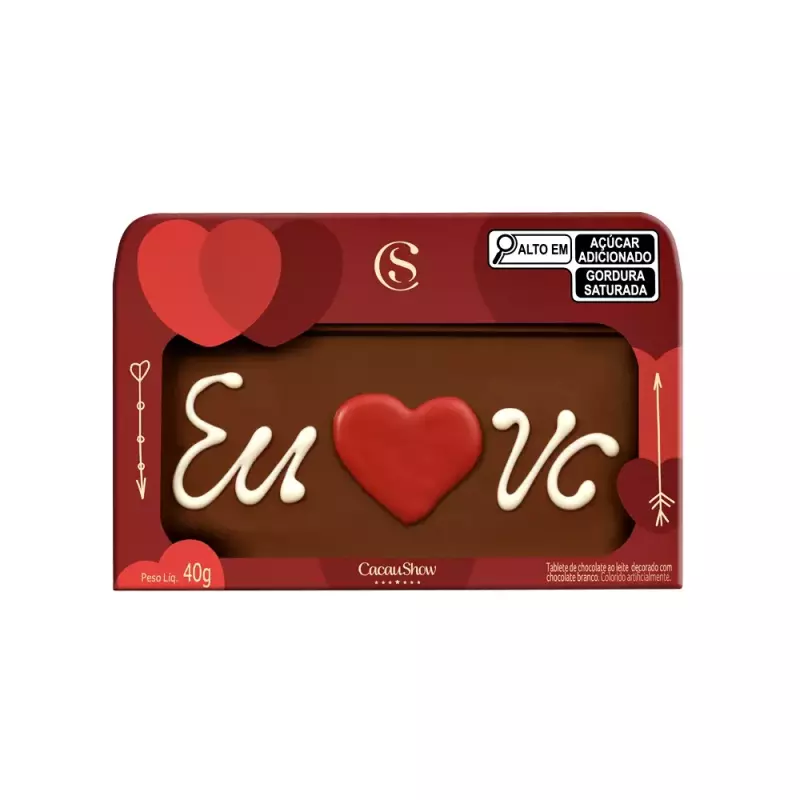 Tablete ao Leite Chocoarte Amor 40g