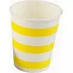 Copo de Papel Listrado Amarelo