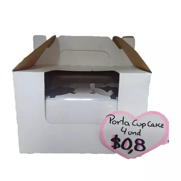 Caja de Cupcake con visor 2 unidade