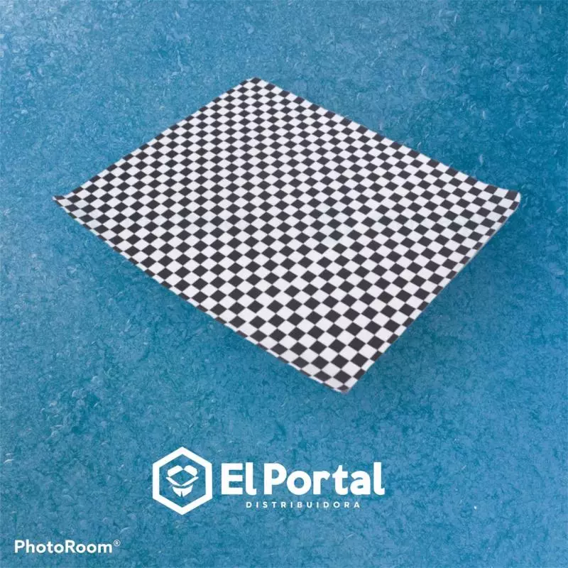 Papel Blanco / Negro Antigrasa Rectangular