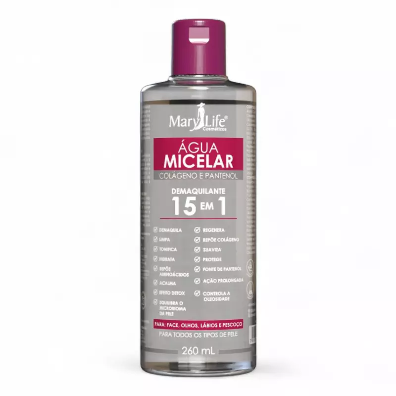 AGUA MICELAR COLAGENO E PANTENOL