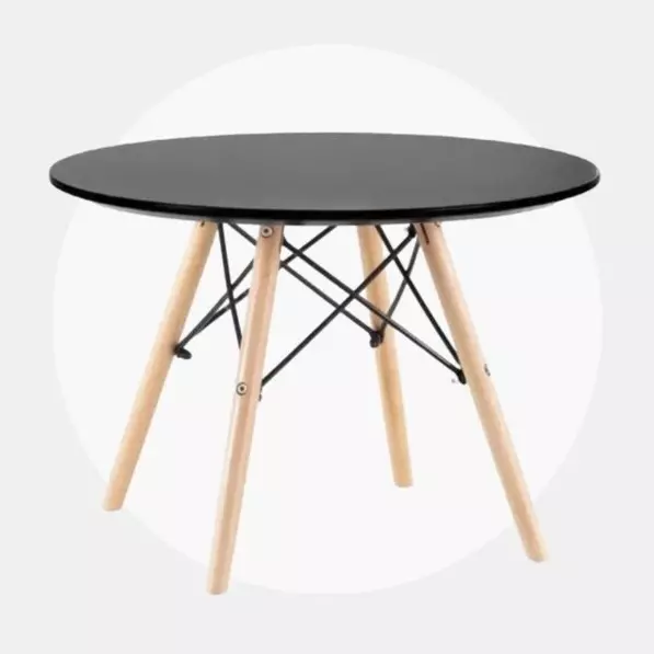 Mesa Kids Redonda Negra