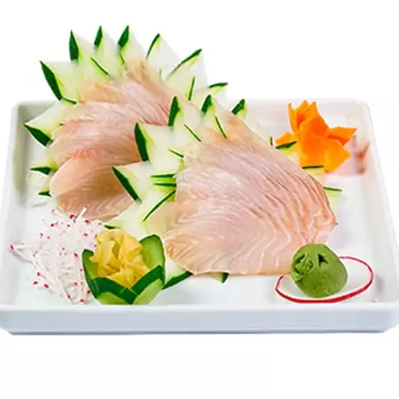 Sashimi de peixe branco