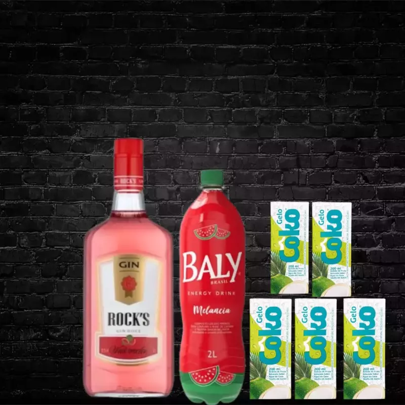 COMBO GIN ROCKS MELANCIA COM BALY