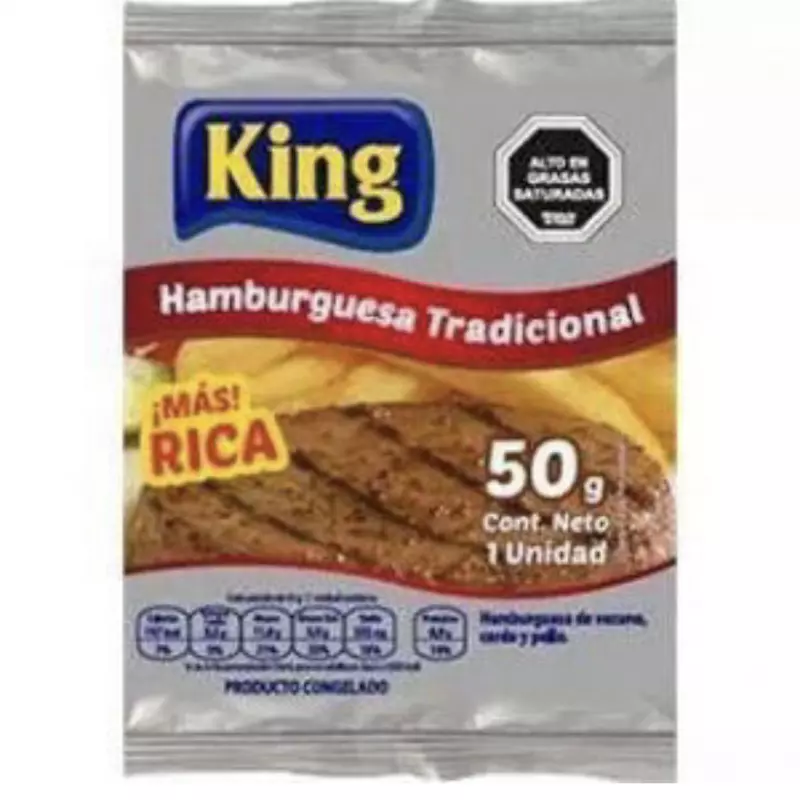 Pack 4 hamburguesas king vacun 50grs