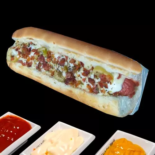 PIZZA DOG BACON