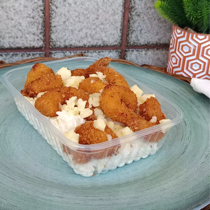 Camarão empanado piamontese