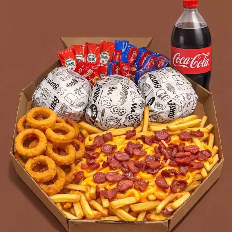 3 Xburgue(combo)+coca cola2 litros