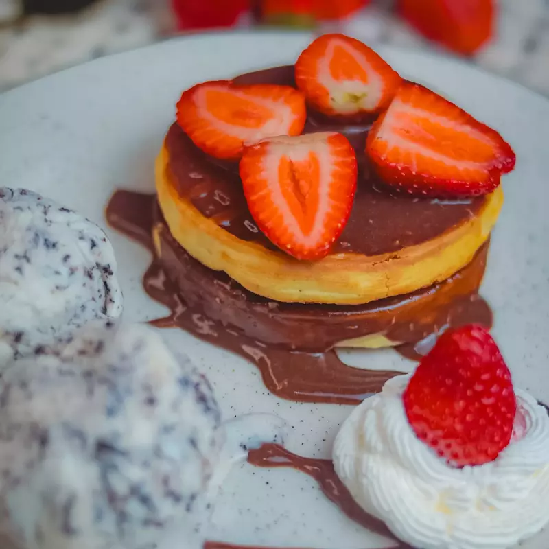 Waffle com Sorvete