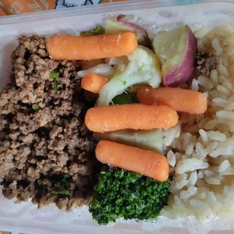 Carne Moída/arroz integ/legumes