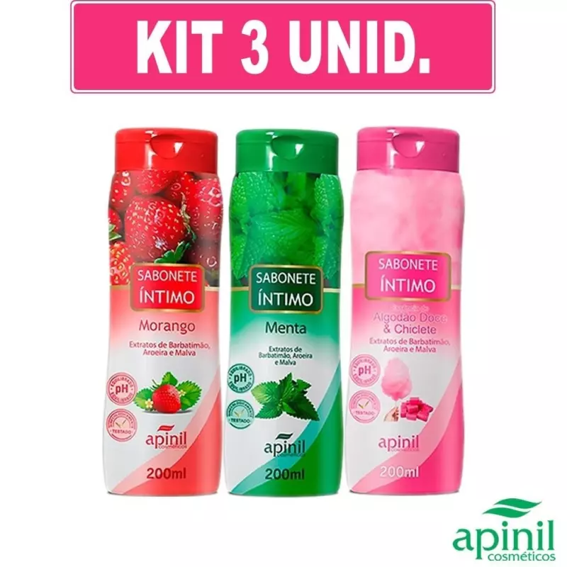 KIT 3 SABONETES ÍNTIMO - SORTIDOS