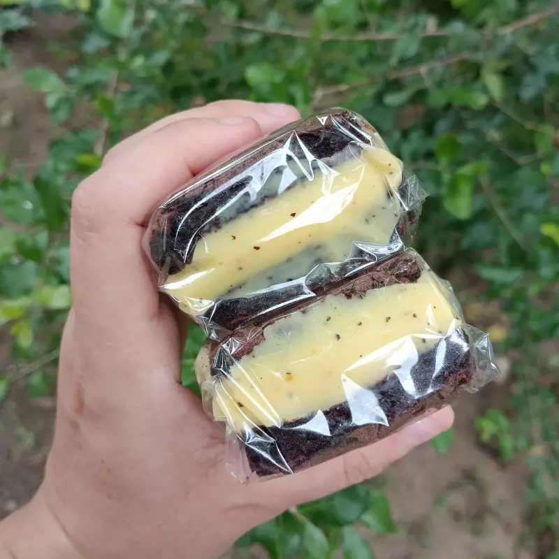 Brownie Recheado com Maracujá