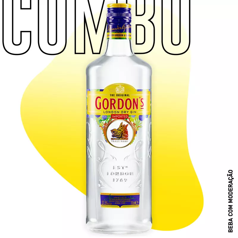 Combo Gin Gordon’s London Dry 750ml