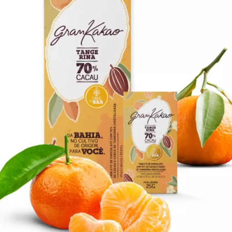 Barra chocolate Tangerina 100g